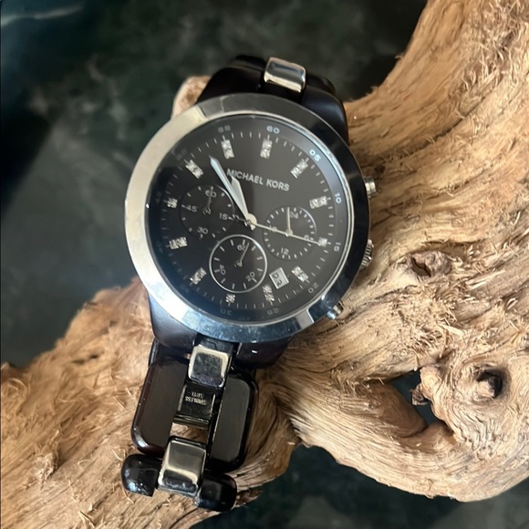 Michael Kors Black and Silver Watch